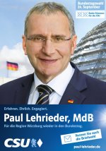 Herzliche Einladung zum Fr&auml;nkischen Abend am Samstag, den 9. September - B&uuml;rgergespr&auml;ch mit MdB Paul Lehrieder