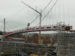 Viel zu sehen an der Baustelle Mainsteg