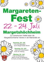 Werbung f&uuml;r das Margaretenfest l&auml;uft an